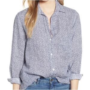 Grayson The Hero Shirt 100% Linen Bird Print Button Up Shirt 2 Size Small